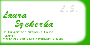 laura szekerka business card